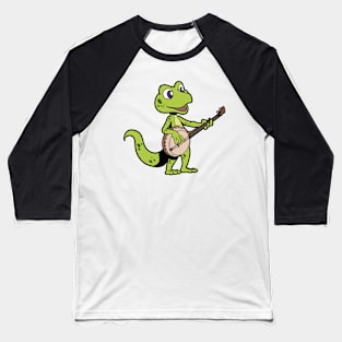 Comic gecko playing banjo Baseball T-Shirt